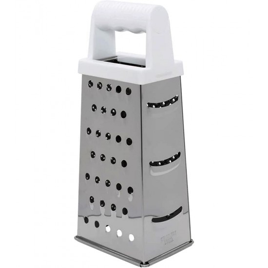 Ralador 4 Faces 22cm De Altura Quadrado Branco Aço Inox Mimo Style